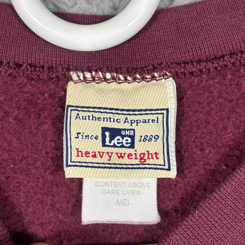 Lee Sweatshirt Mens M Maroon Panthers Grandparent Pullover Heavyweight Fleece - Picture 3 of 8